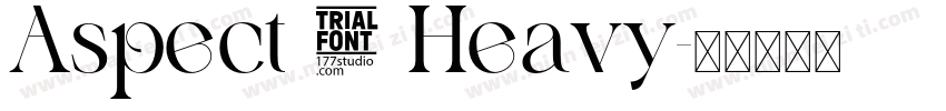 Aspect 2 Heavy字体转换